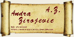 Andra Zirojević vizit kartica